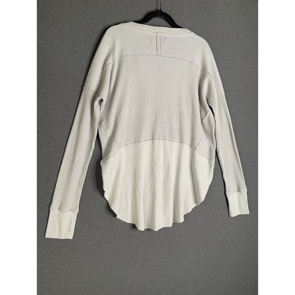 Free People Monterey Thermal Top Cotton Blend Thumb Hole Grey Women Small - Picture 9 of 13